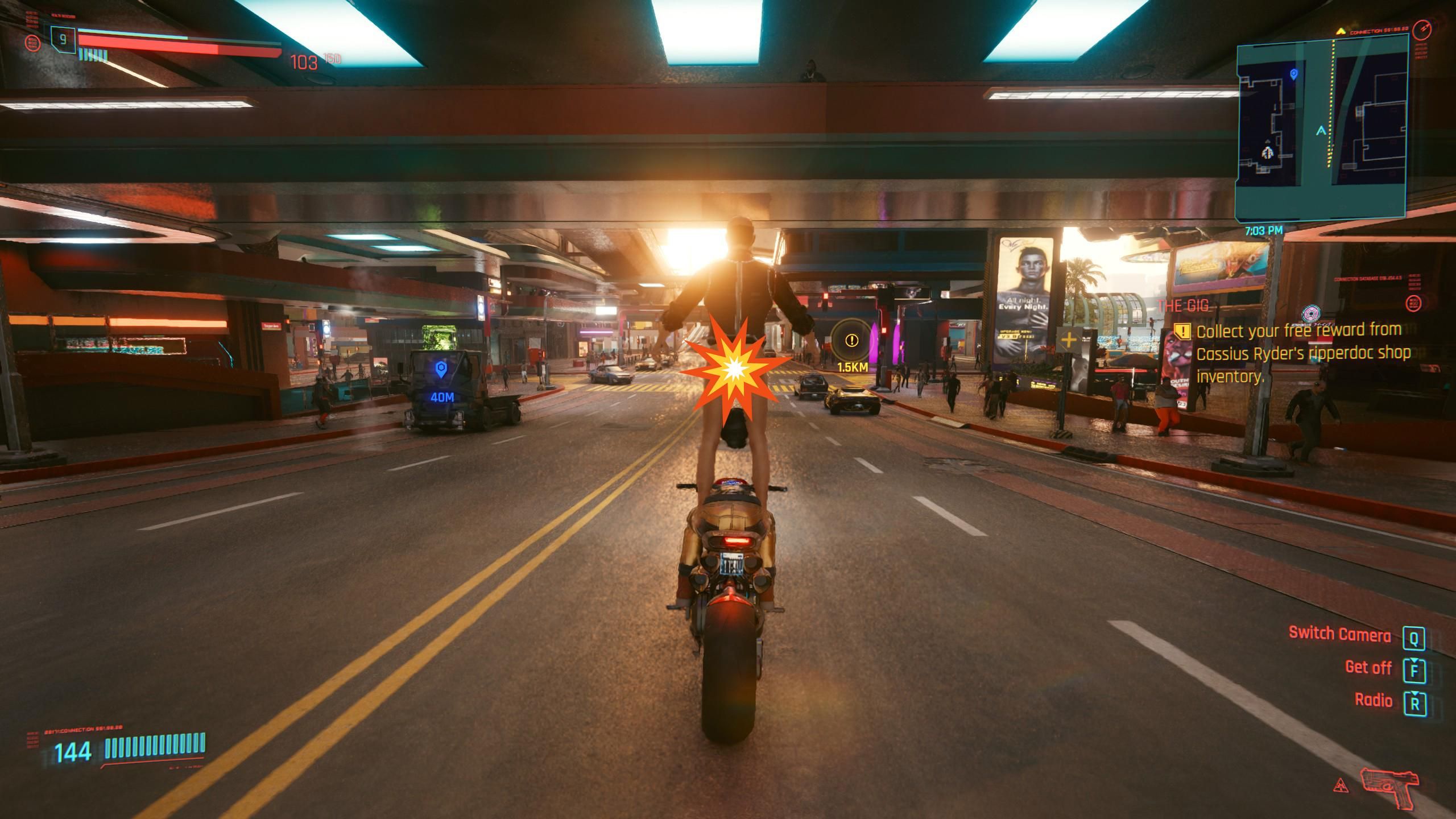 Cyberpunk 2077: смешные баги на мотоциклах с популярной игры