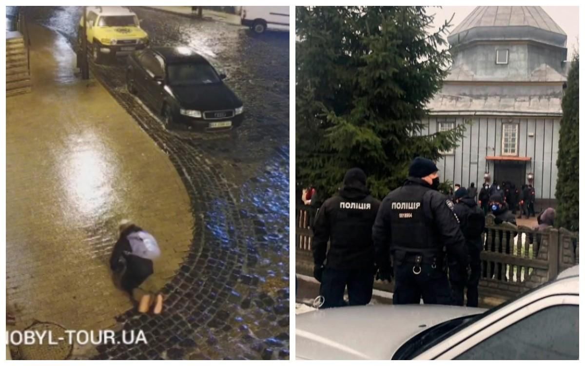 Ты смотри: Девочка ползет по тротуару, столкновения между прихожанами Ты смотри: Девочка ползет по тротуару, столкновения между прихожанами