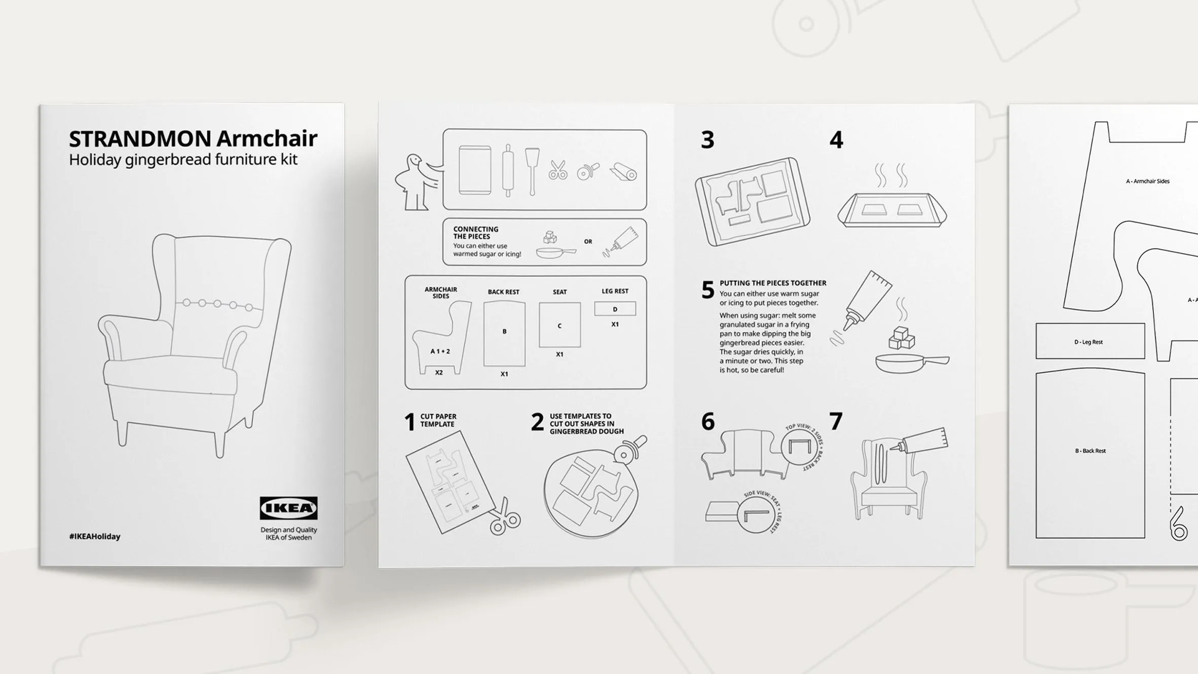 Инструкция к печенью выполнена в общей стилистике IKEA