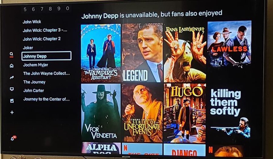 Netflix заьрав зі списку фільми з Джонні Деппом 