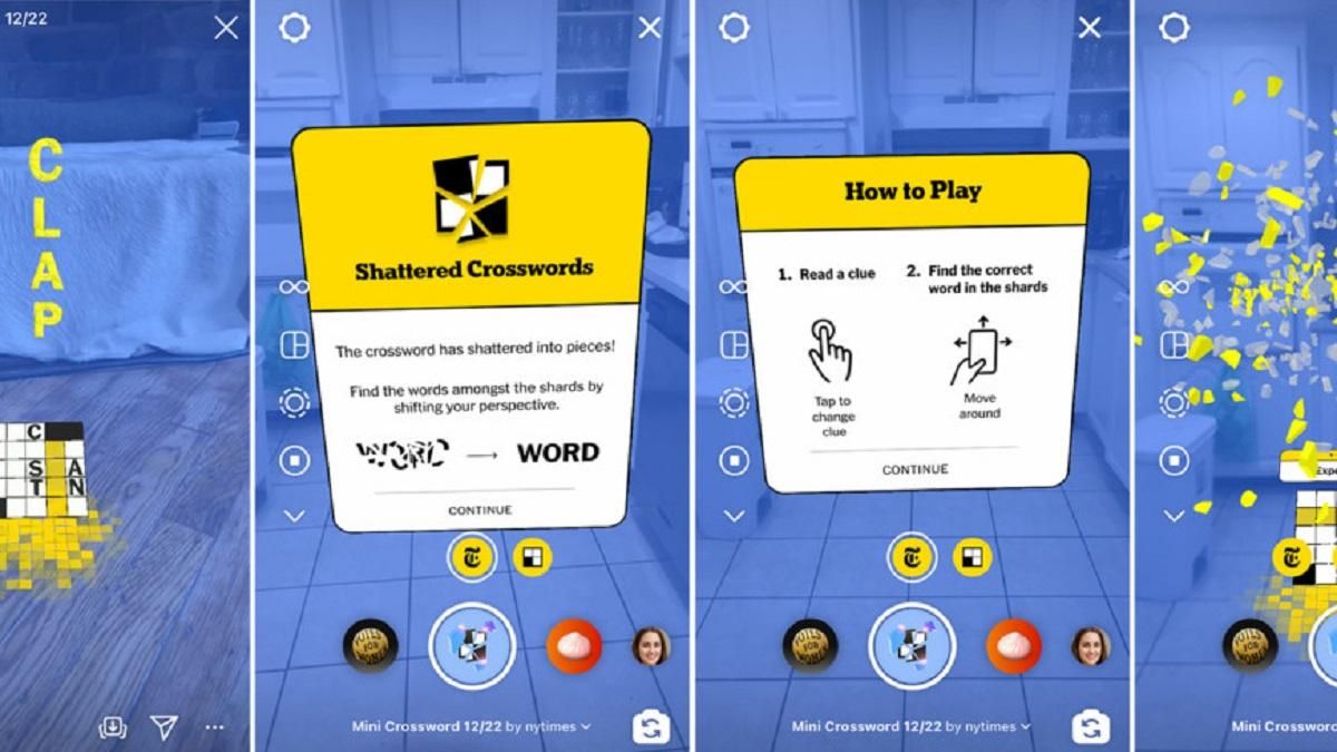 Букви нового кросворду New York Times доведеться ловити по кімнаті у доповненій реальності Букви нового кросворду New York Times доведеться ловити по кімнаті у доповненій реальності