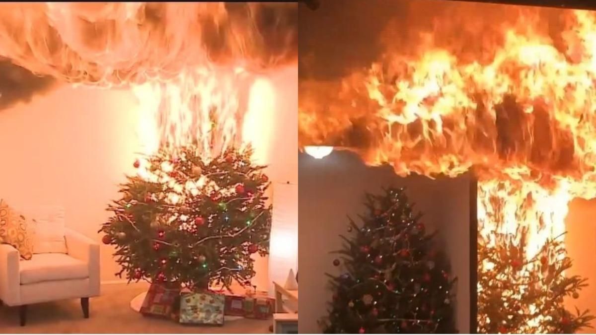 Что делать при возгорании елки дома - советы спасателей