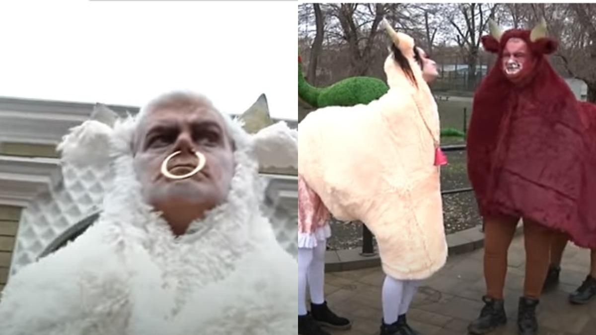 Директор зоопарка Одессы в образе быка поздравил с Новым годом, видео Директор зоопарка Одессы в образе быка поздравил с Новым годом, видео