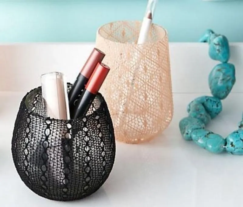 Приклад декоративної вази з колготок / Фото Pinterest Приклад декоративної вази з колготок / Фото Pinterest