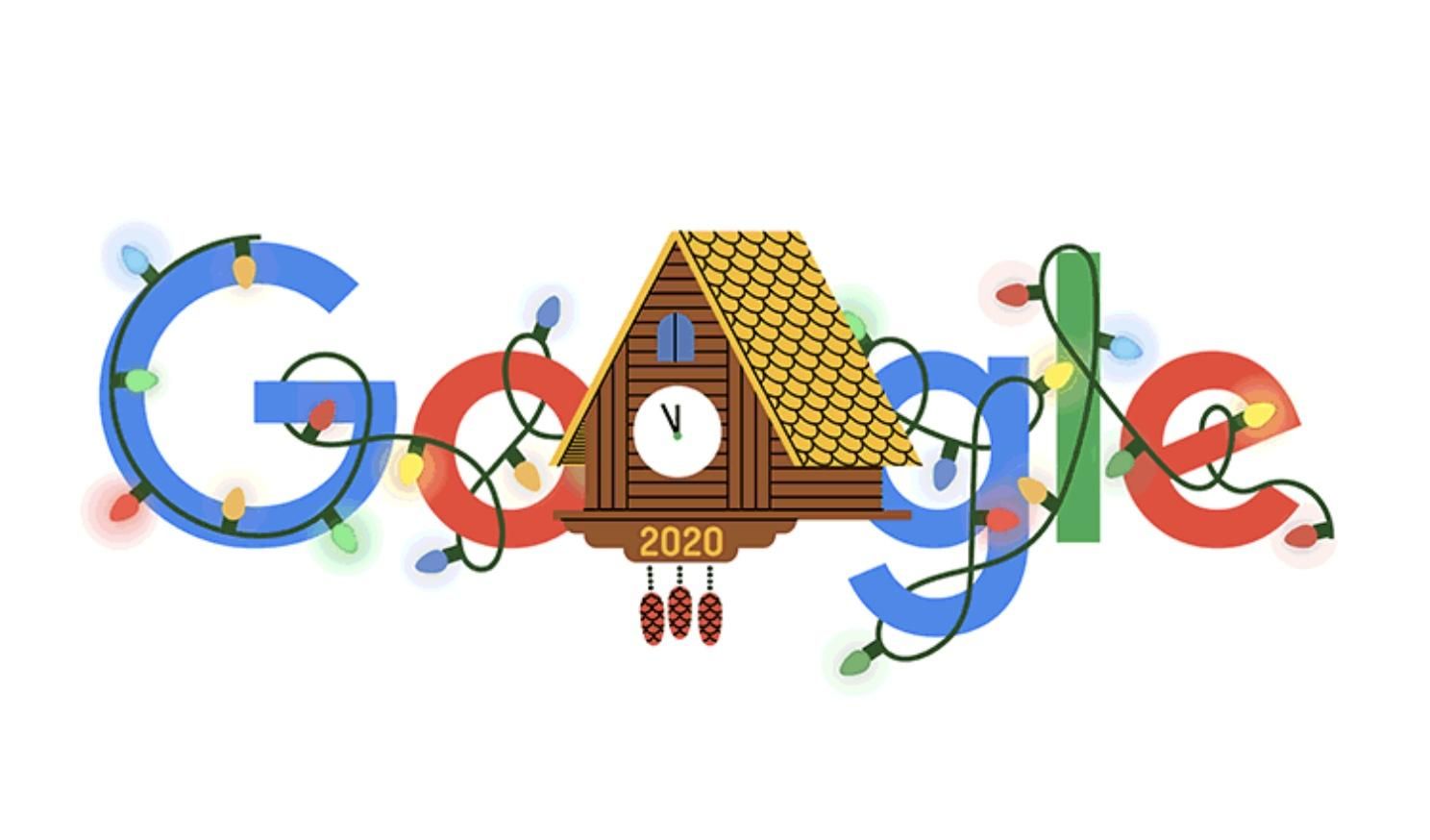 Google провел 2020 шутливым дудлом и конфетти Google провел 2020 шутливым дудлом и конфетти