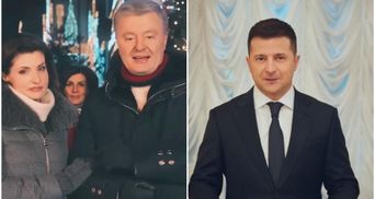 Два украинских телеканала показали перед Новым годом поздравления Порошенко, а не Зеленского
