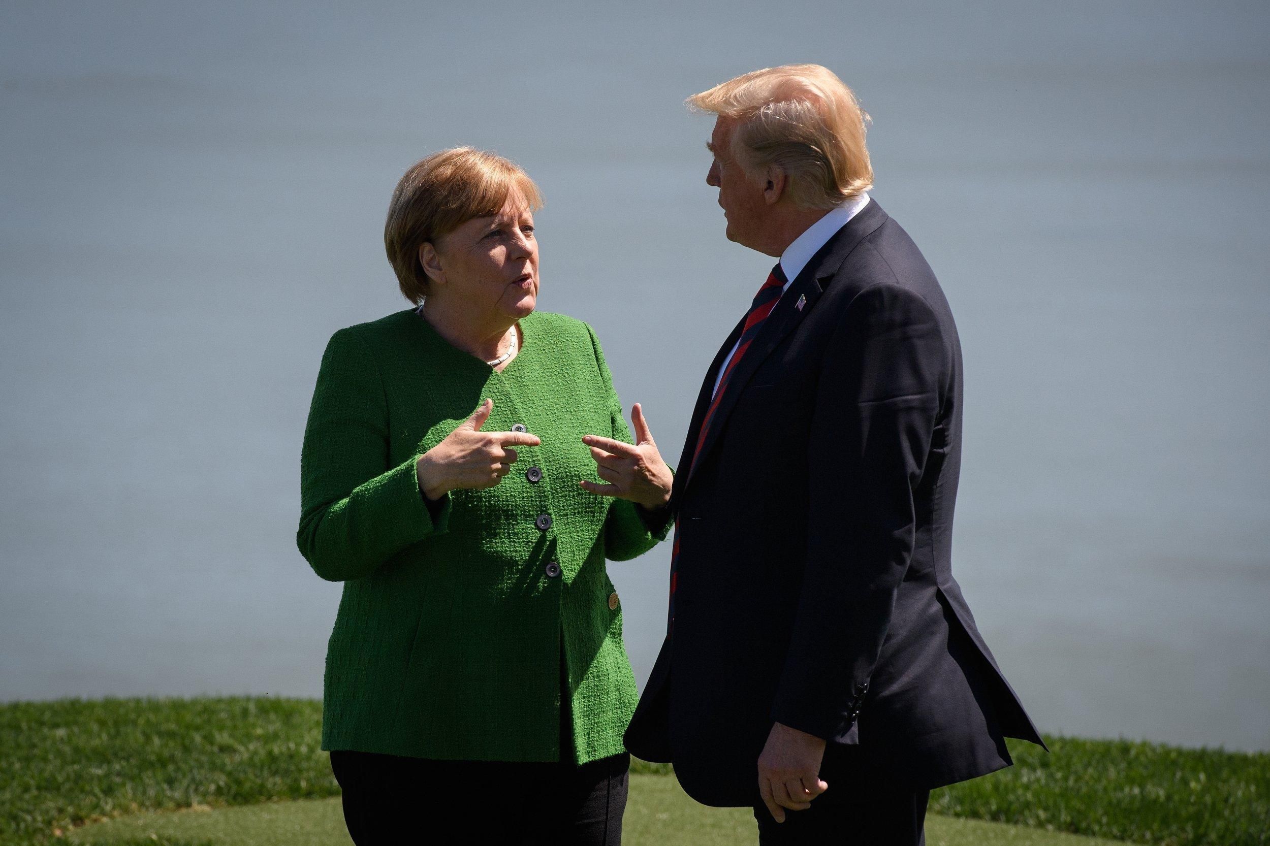 Ангела Меркель и Дональд Трамп в 2021