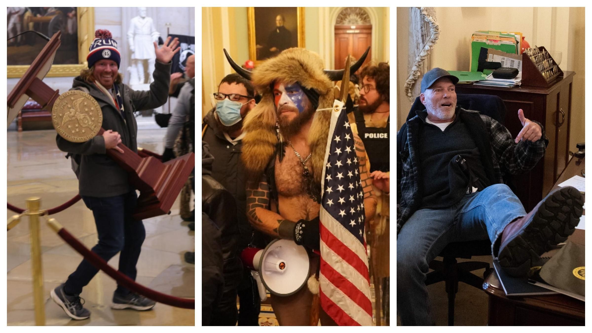 В США задержали фигурантов штурма Капитолия, чьи фото стали вирусными В США задержали фигурантов штурма Капитолия, чьи фото стали вирусными