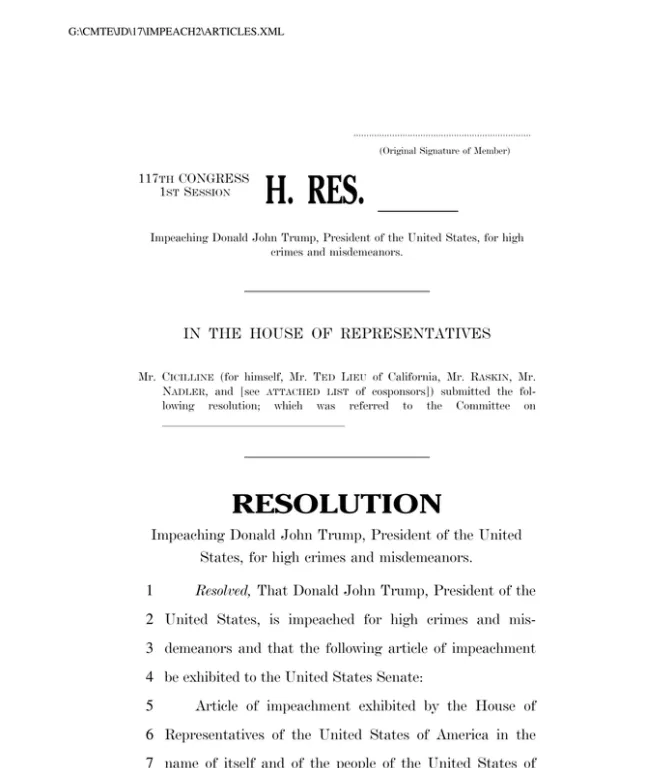 резолюція про імпічмент трампу резолюція про імпічмент трампу