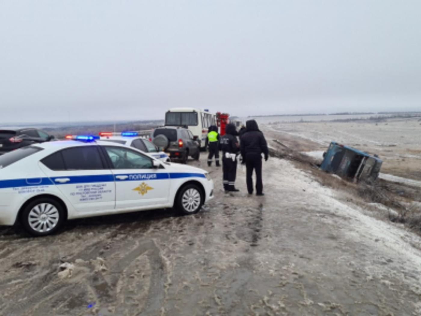 Автобус с украинцами перевернулся в России: есть жертвы