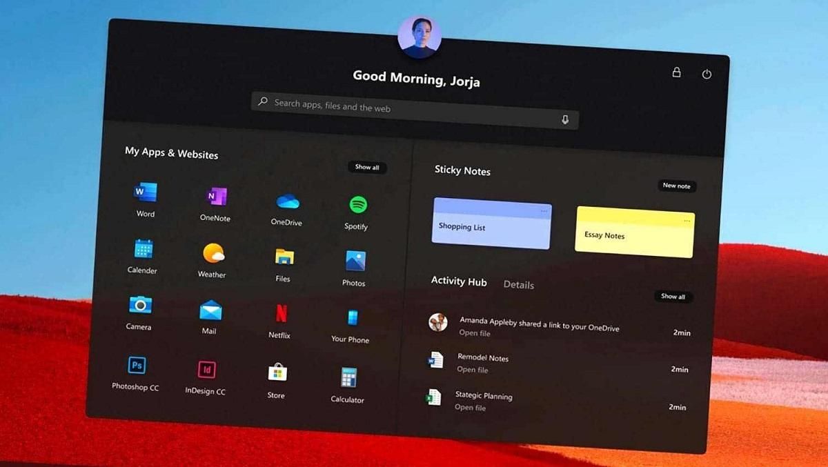 Windows 10X дизайн інтерфейсу на відео Windows 10X дизайн інтерфейсу на відео