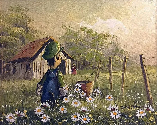 Художник скуповує невідомі картини та вписує туди найнесподіваніших персонажів. Художник скуповує невідомі картини та вписує туди найнесподіваніших персонажів.