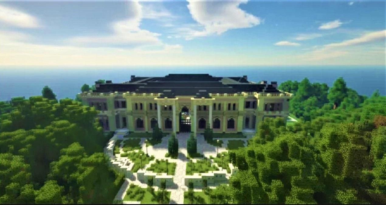 Геймери створили копію палацу Путіна з усіма деталями у Minecraft: відео