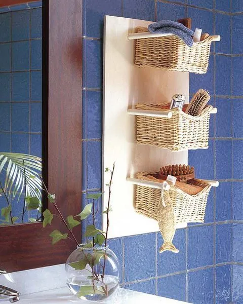 Мініатюрні корзинки для ванної / Фото Pinterest