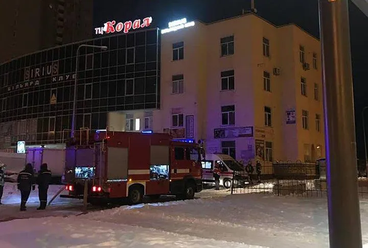 пожежа у тц корал пожежа у тц корал