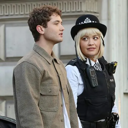 Ріта Ора і Рафф Лоу на зйомках фільму Ріта Ора і Рафф Лоу на зйомках фільму