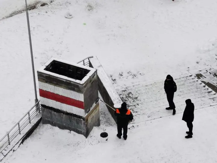 Білорусь, протести,  Мінськ, Грушовка, протестна символіка, 31 січня 2021 