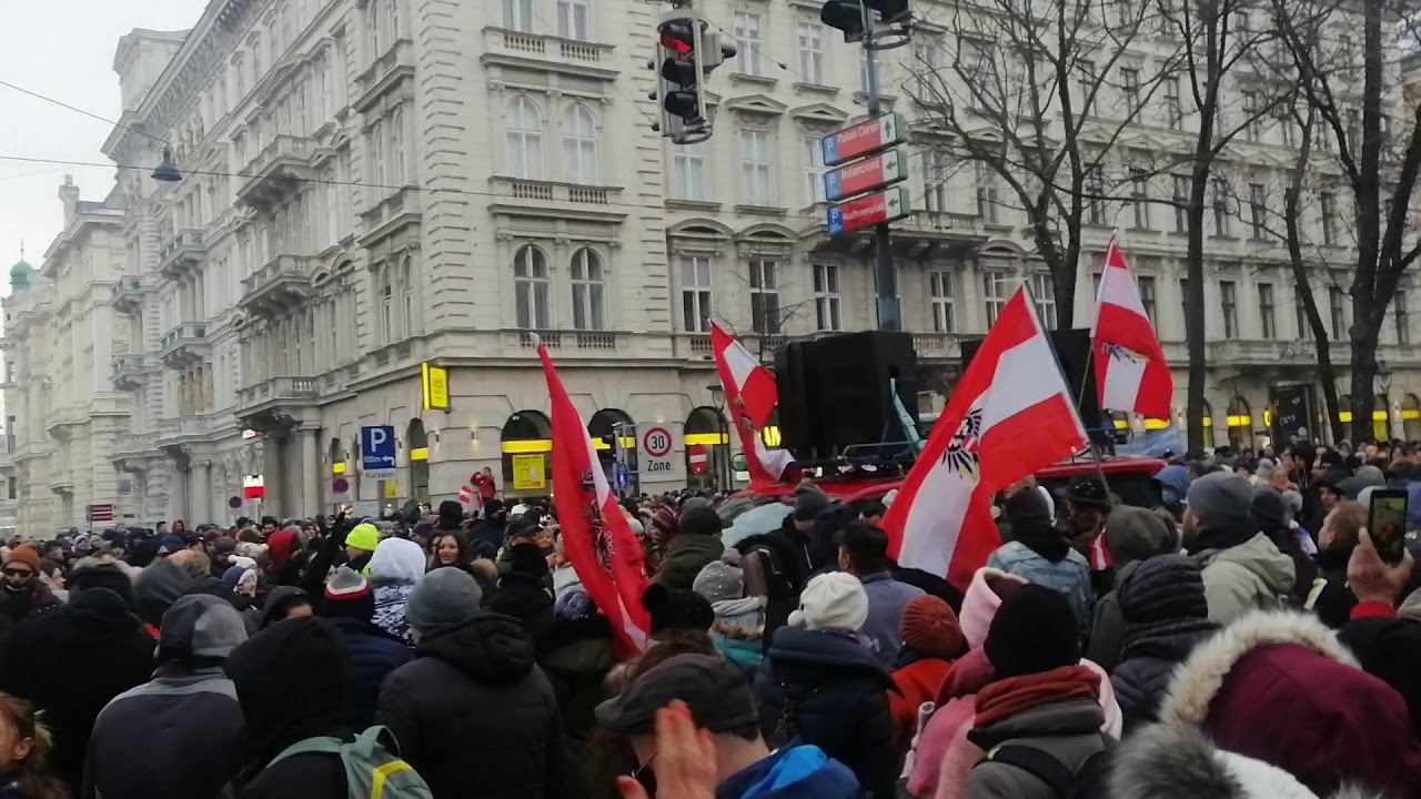 В Австрии 31.01.2021 прошли протесты против карантина