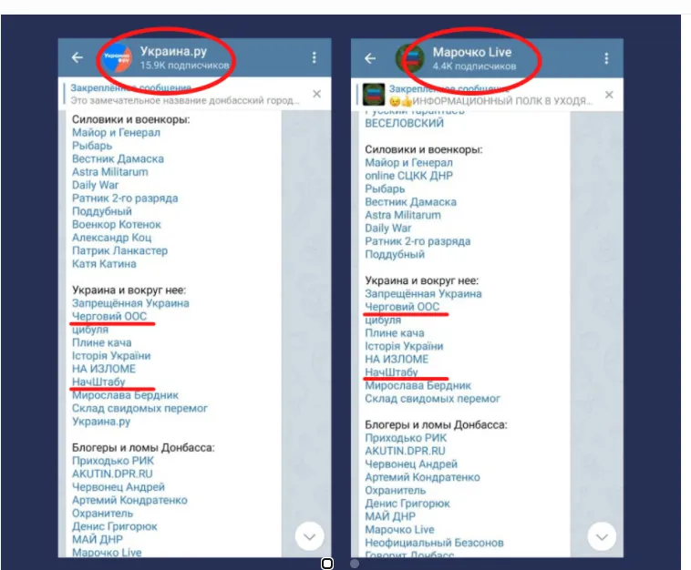 Фейкові канали ЗСУ у телеграмі