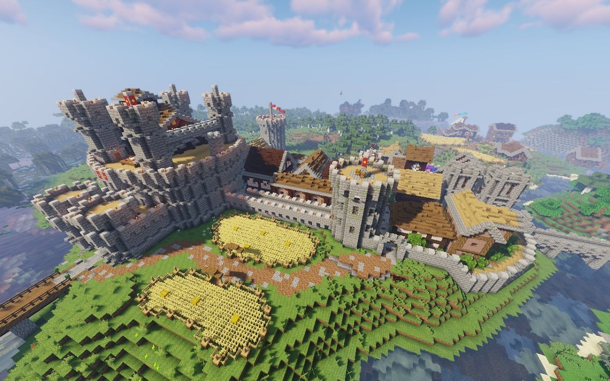Фанат створив у грі Minecraft поселення з архітектурою різних епох