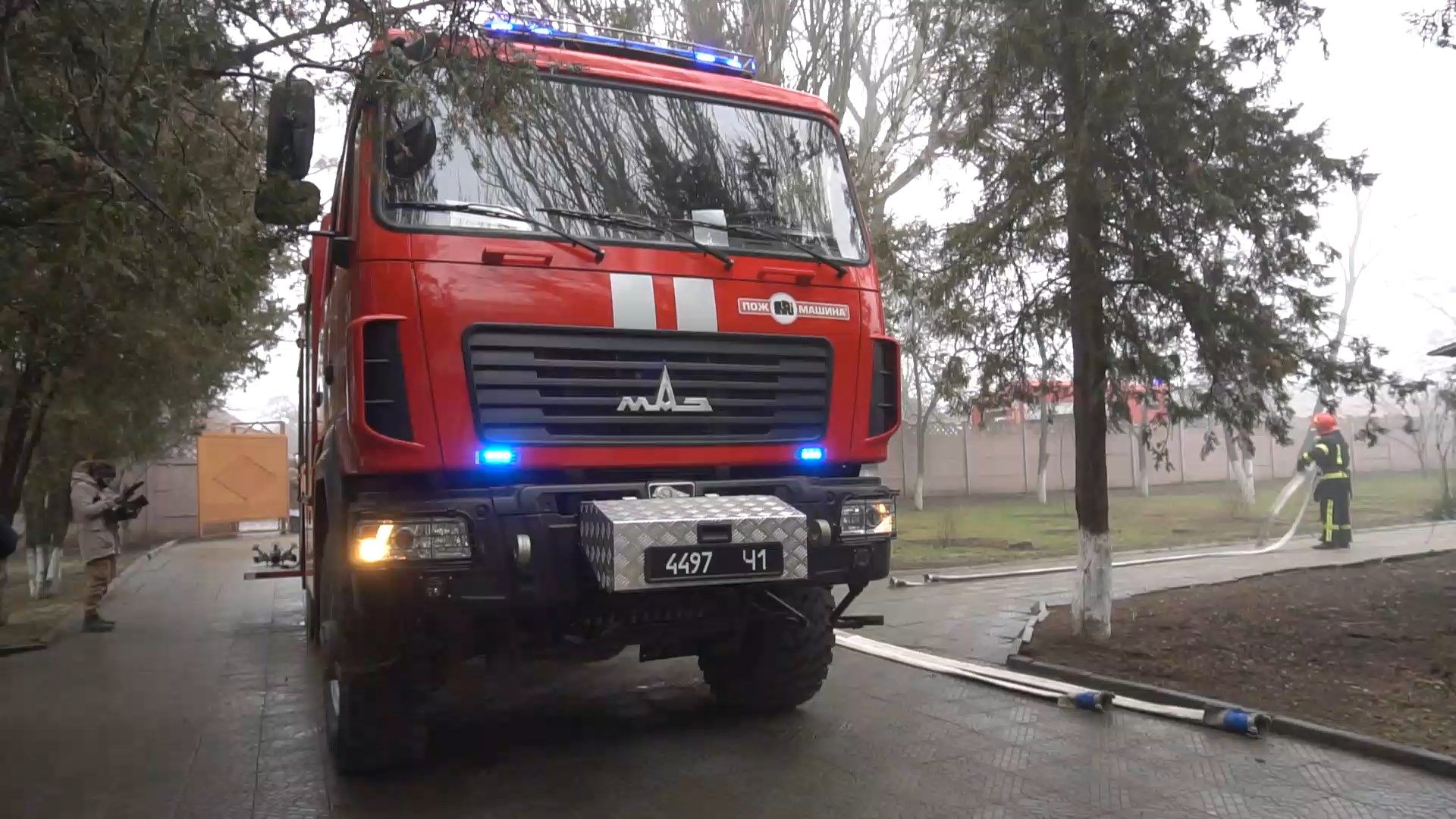 Мариупольские пожарные отработали свои действия в пансионате: видео
