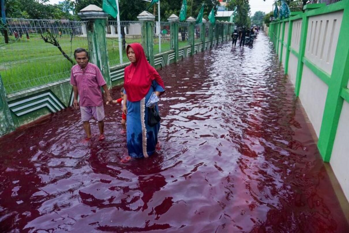 В Індонезії вулиці села перетворились на криваві ріки: фото, відео 