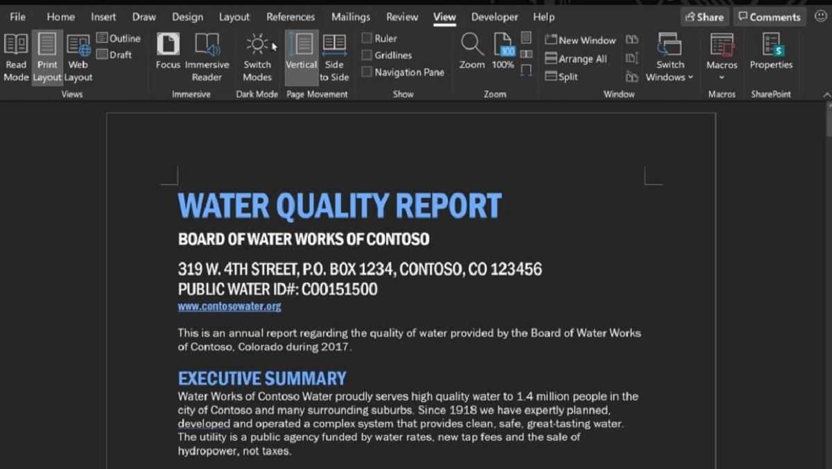Microsoft виправить нічний режим у редакторі Word Microsoft виправить нічний режим у редакторі Word