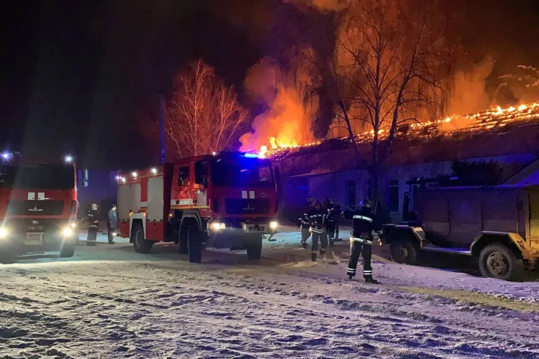 Пожежа на виробництві на Харківщині 19.02.2021