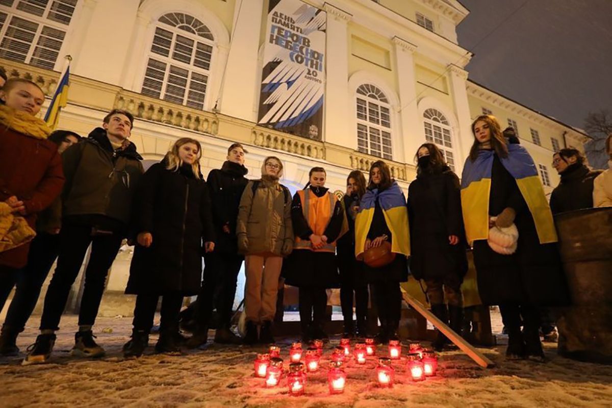 Во Львове 19.02.2021 воссоздали события Революции Достоинства: фото