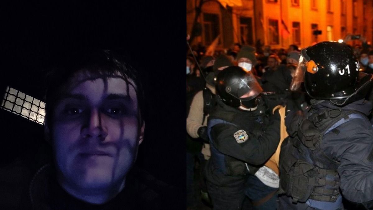 Протести на підтримку Стерненка: киянин показав фото з автозаку