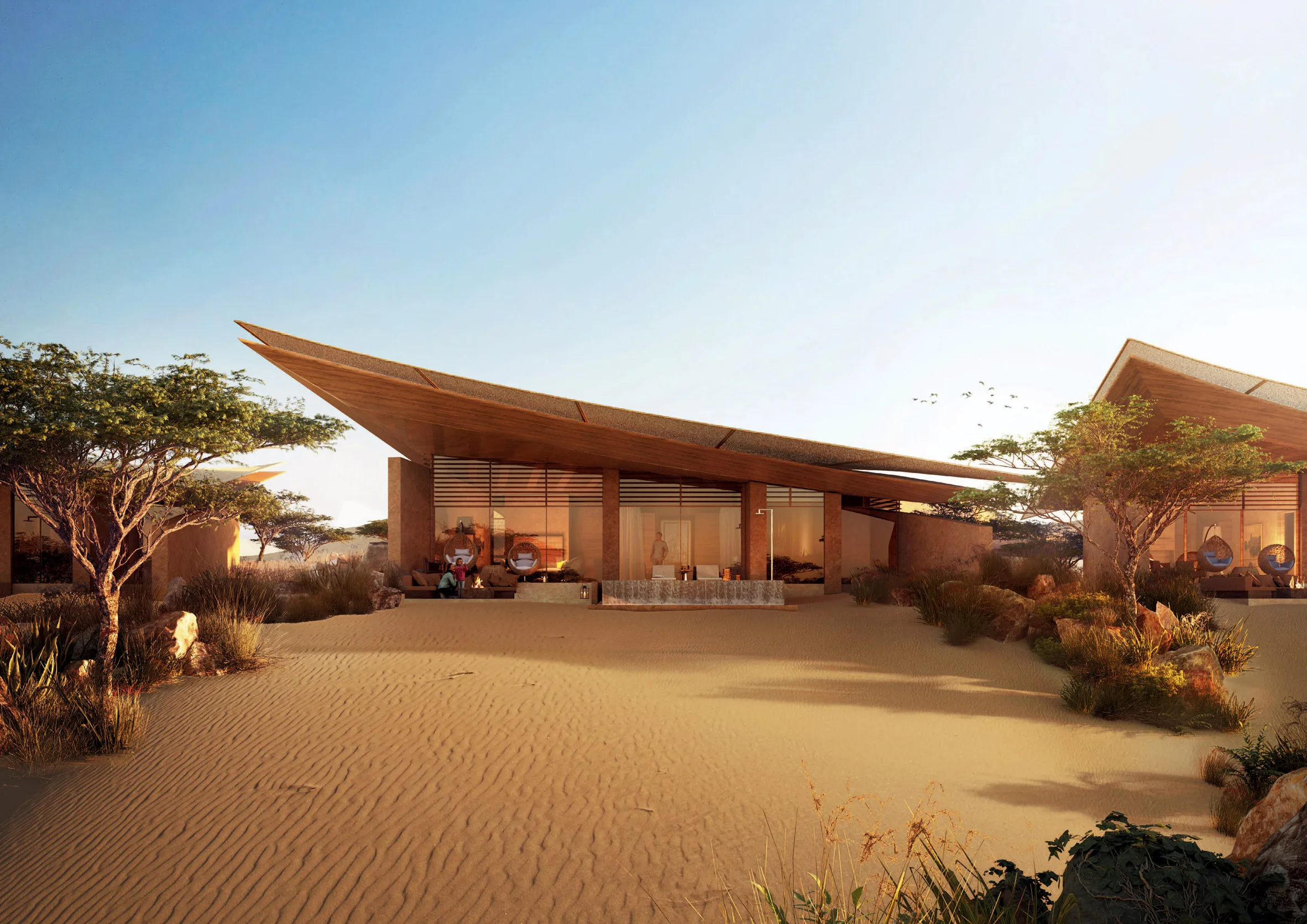Готель оточений пустельним ландшафтом / Фото Dezeen