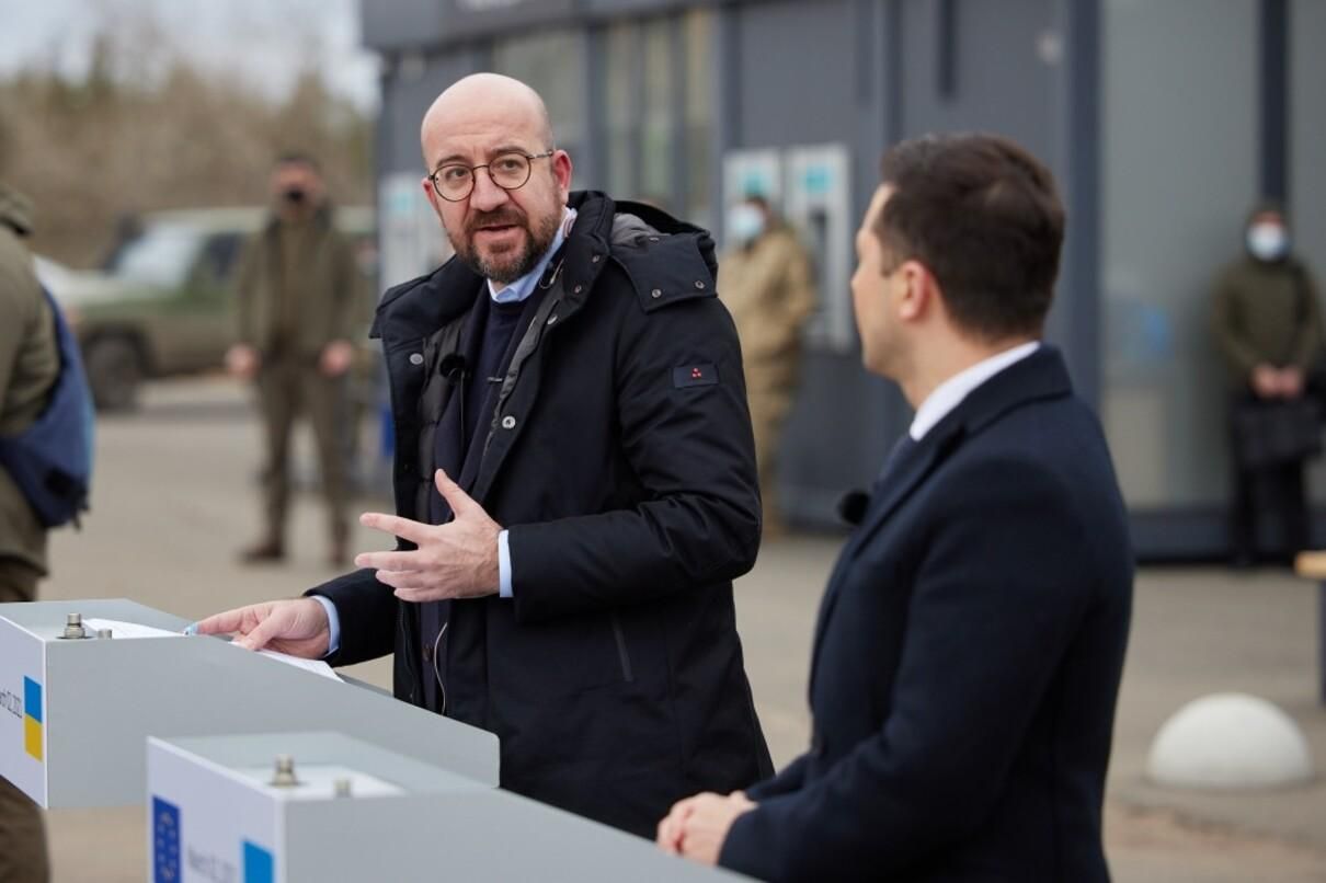 Голова Євроради Мішель провів переговори з президентом Зеленським Голова Євроради Мішель провів переговори з президентом Зеленським