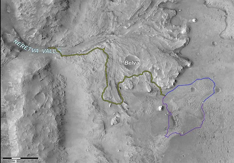 Маршрути марсохода Perseverance