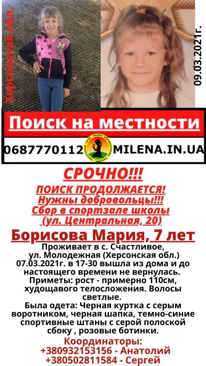 Марія Борисова, зникнення. Щасливе, Херсон, діти, вбивство