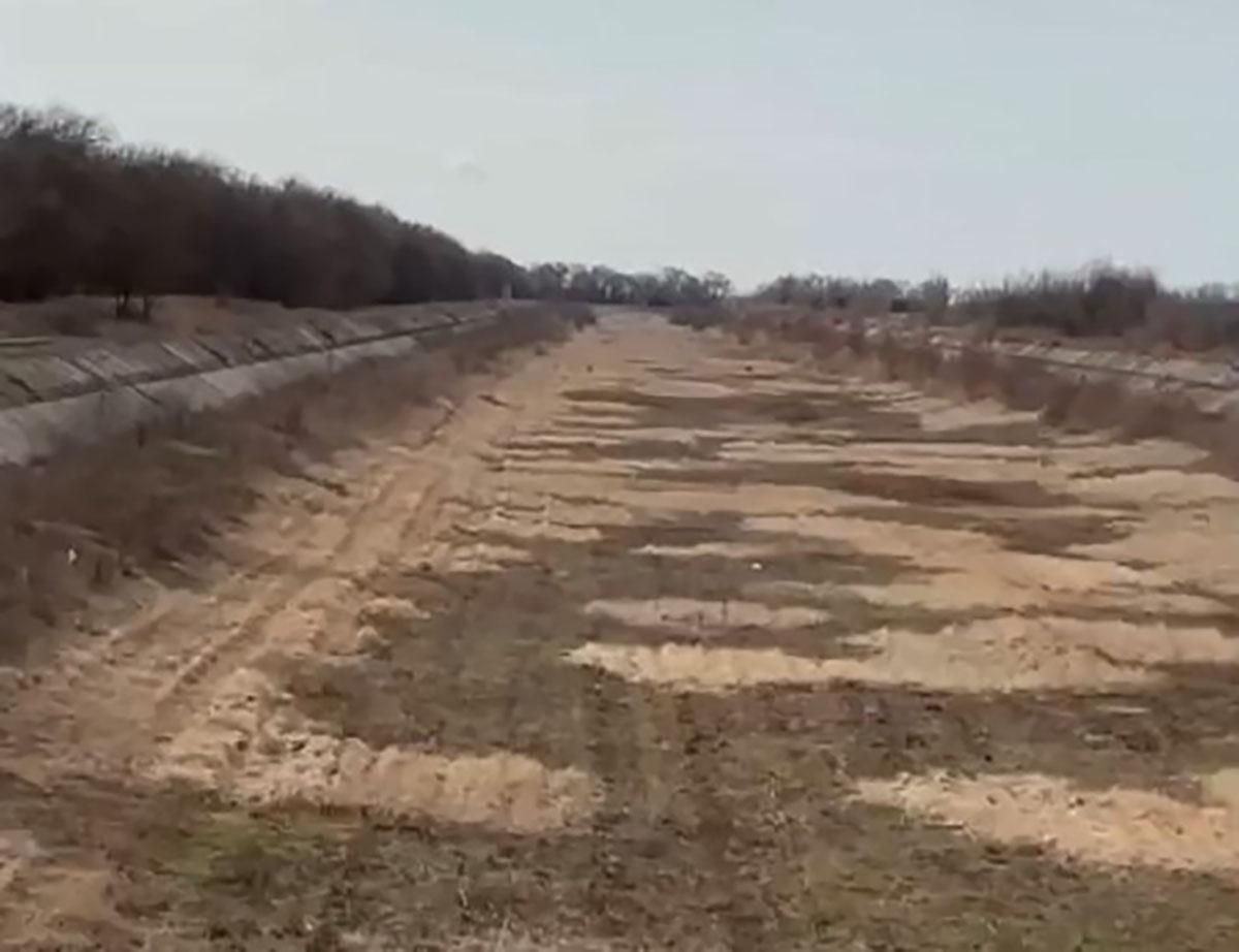 У мережі показали відео зневодненого Північно-Кримського каналу 
