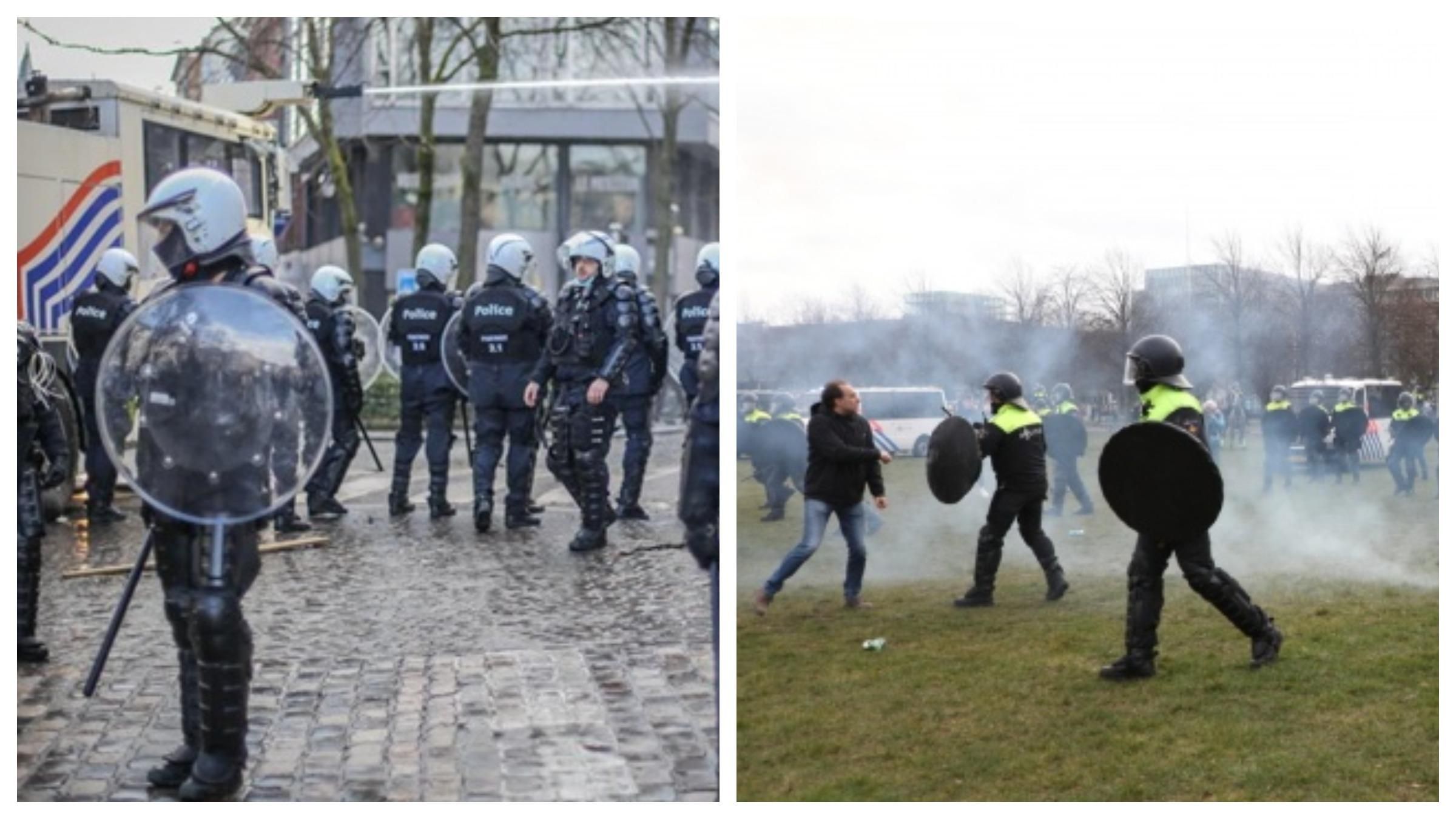Протести у Бельгії та Нідерландах: поліція застосувала водомети й газ