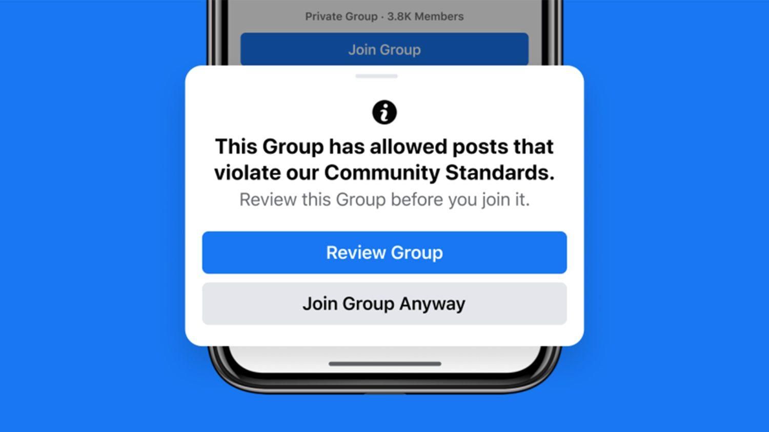 Facebook перестане рекомендувати потенційно небезпечні групи