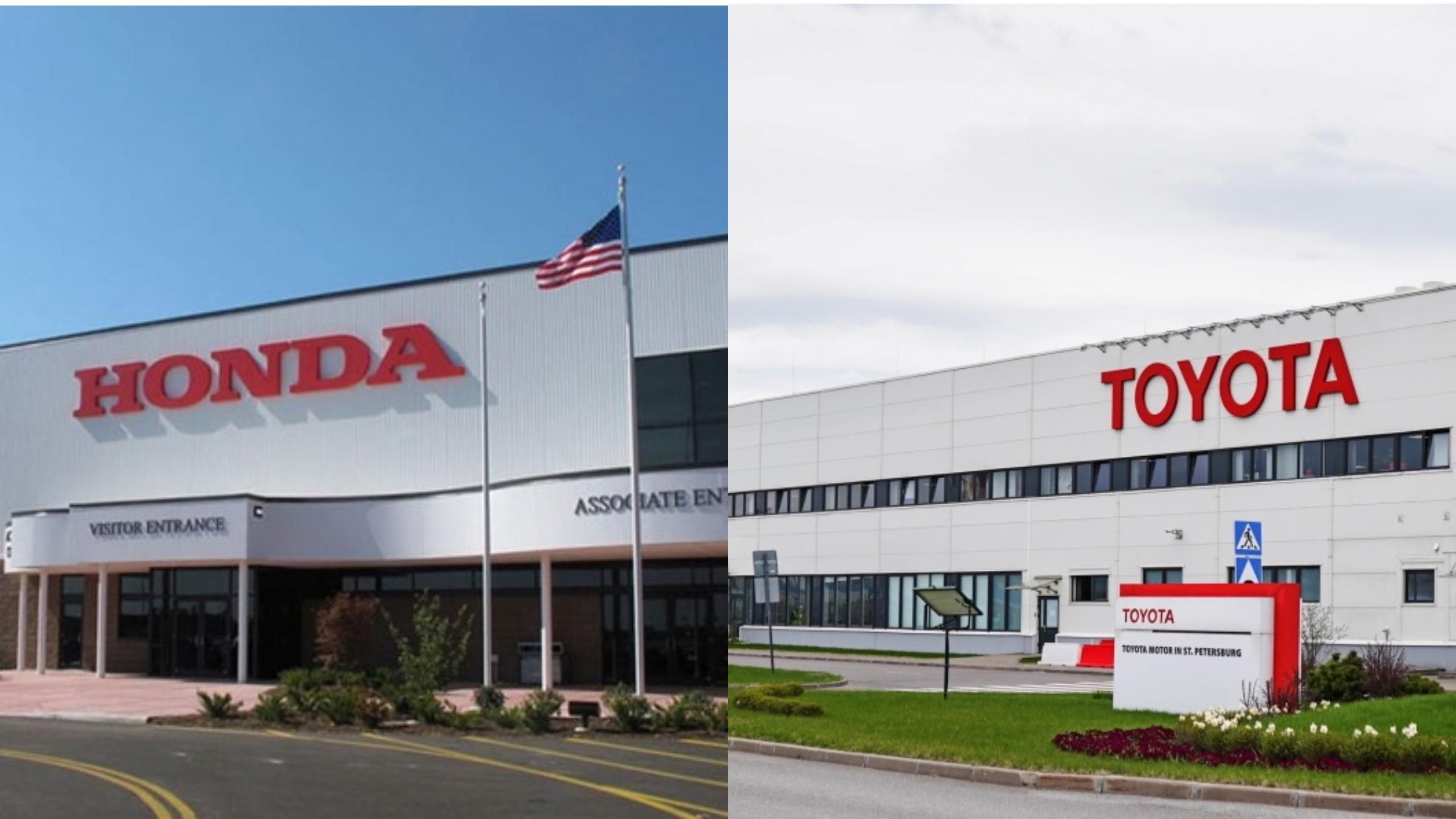 Заводы Honda и Toyota прекратят работу в Северной Америке