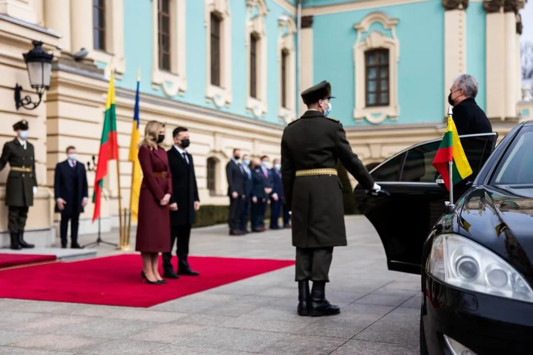 Олена Зеленська на зустрічі з президентом Литви