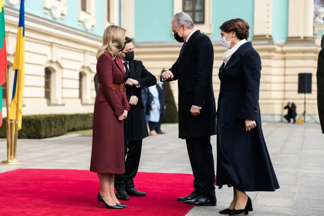 Олена Зеленська на зустрічі з президентом Литви