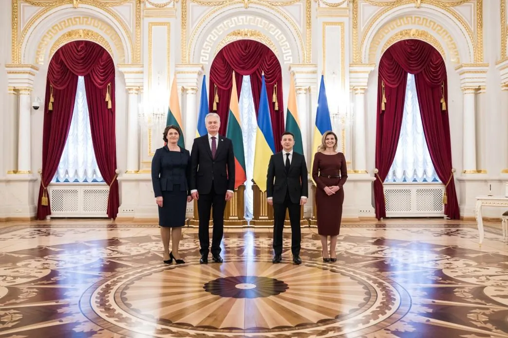 Олена Зеленська на зустрічі з президентом Литви