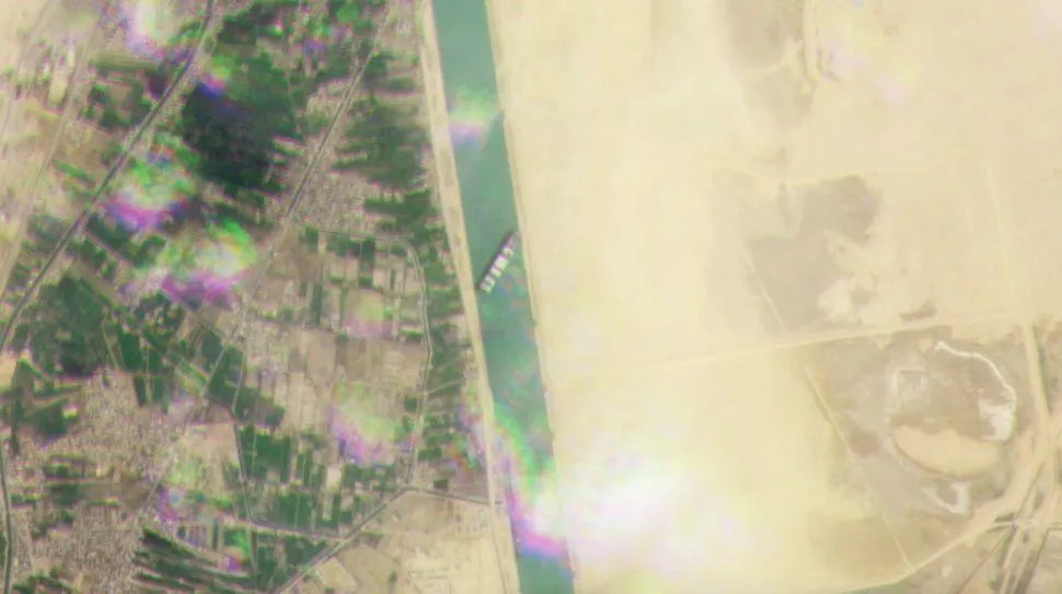 Судно заблокувало Суецький канал Судно заблокувало Суецький канал