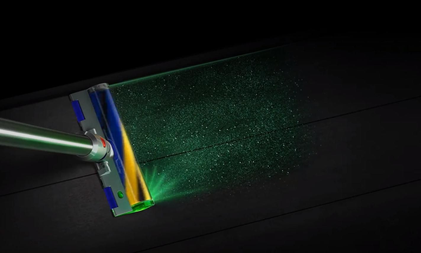 Пилосос Dyson підсвічує пил на підлозі за допомогою лазерів Пилосос Dyson підсвічує пил на підлозі за допомогою лазерів