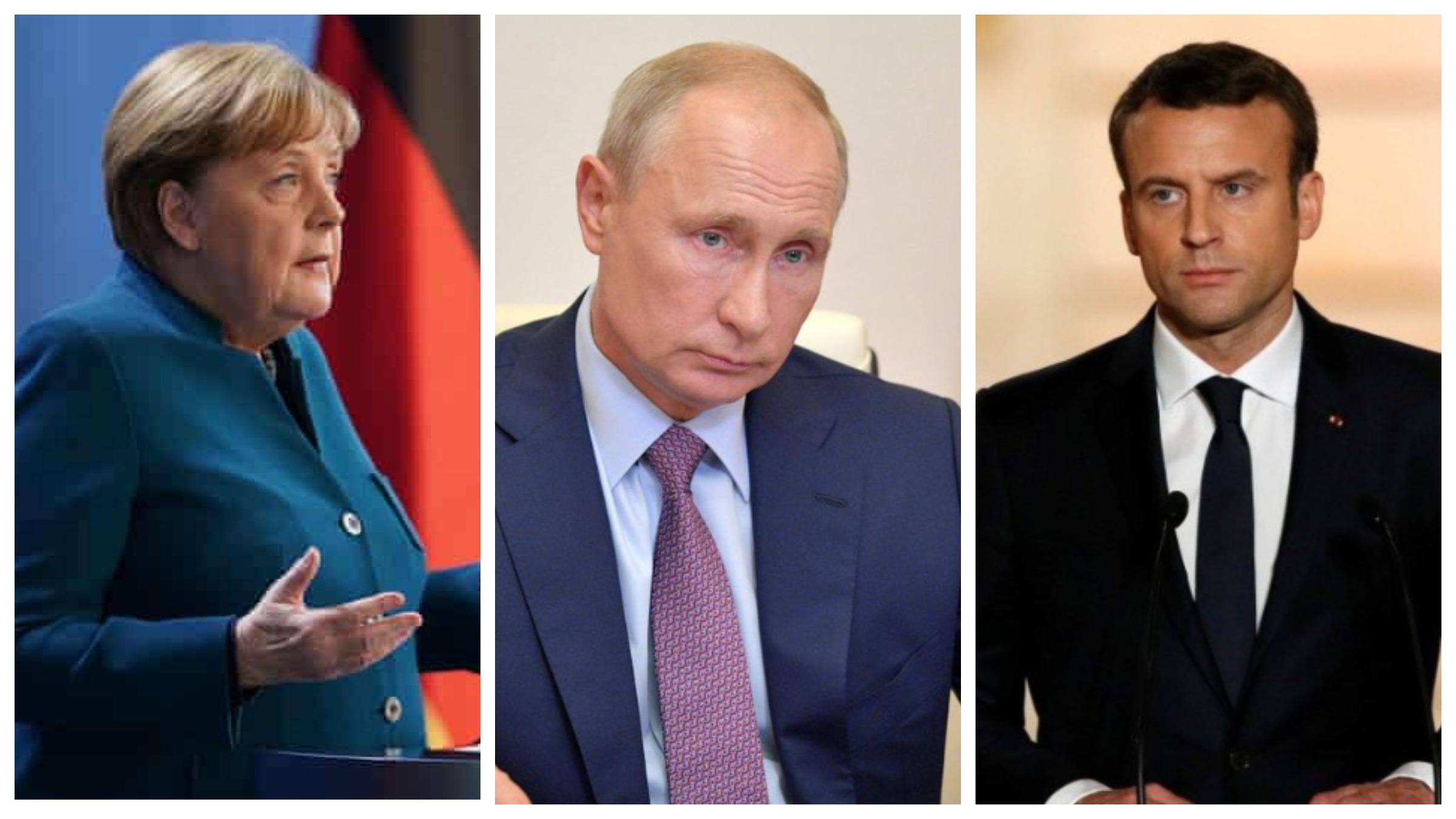 Меркель та Макрон прокоментували розмову з Путіним про Донбас