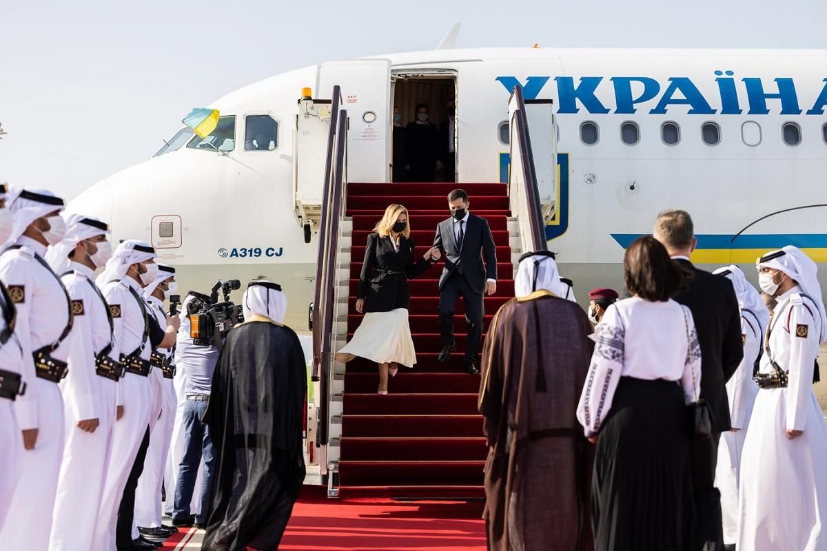 Зеленський та його дружина прибули в Катар 4 квітня 2021