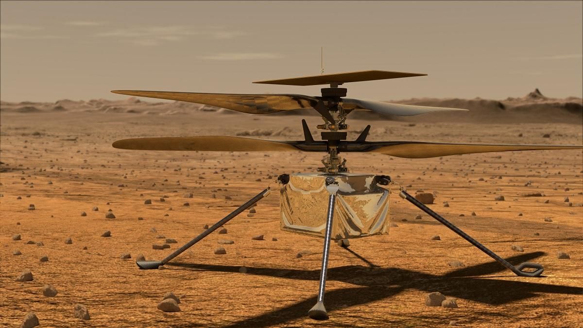 Ingenuity пережив важку ніч і зробив кольорове фото Марсу