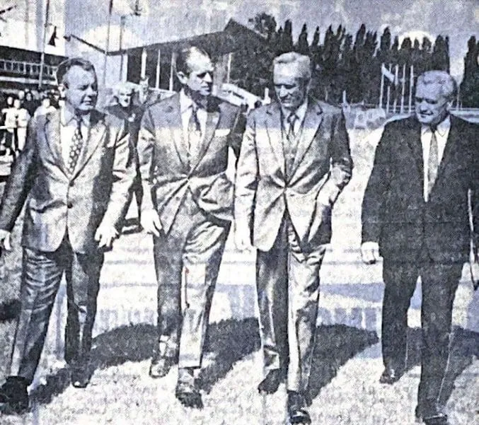 Принц Філіп (другий зліва) на ВДНГ
