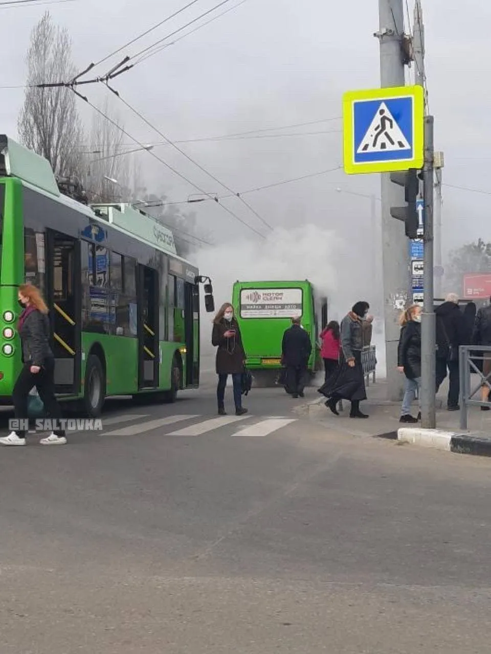 Автобус пожежа Харків 23 Серпня Маршрутка