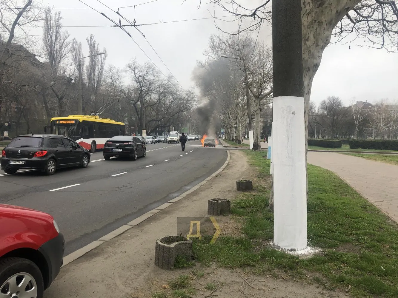Вогонь пожежа Одеса ОДА Автомобіль 