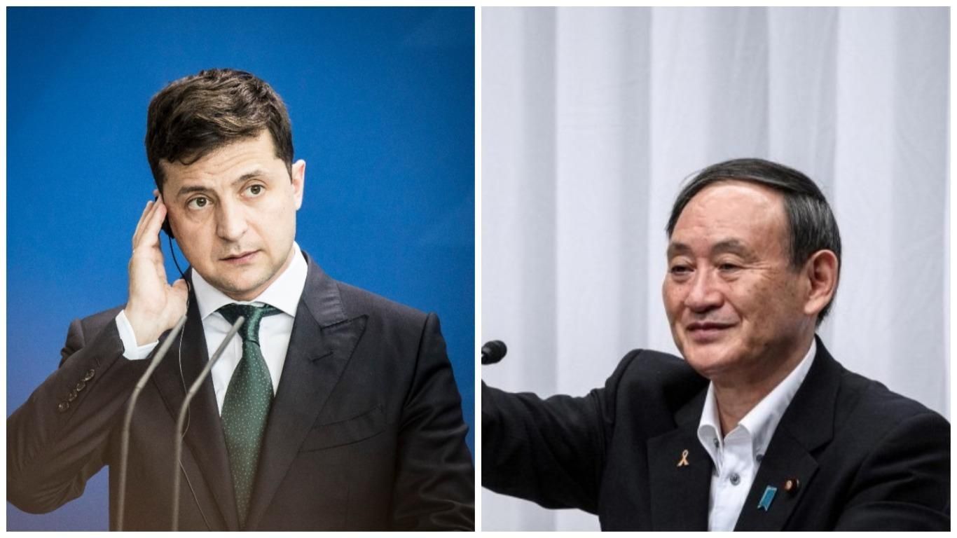 Зеленский поговорил о Донбассе с премьером Японии Йосихиде Сугой